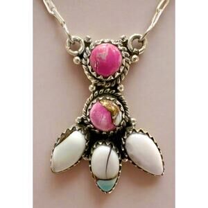 Cotton Candy Turquoise | Paperclip Necklace | 925 18-20”